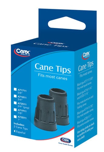 Cane Tips, 7/8",Case of 6 pair