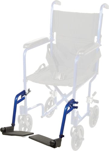 Complete Medical Wheelchairs & Accessories Swing-Away Detachable Footrest f/Alum Transport Chair-Blue pr