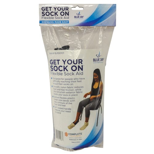 Complete Medical Aids to Daily Living Get Your Sock On Sock Aid Flexible Terry Cloth