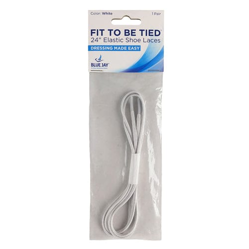 Complete Medical Aids to Daily Living Fit To Be Tied Shoe Laces Elas-White 24" pr