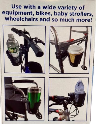 Complete Medical Mobility Products Hold My Drink Dlx Multi-Direct Beverage Cup Holder Blue Jay