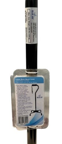 Quad Cane, Large Base, Black by Blue Jay Brand