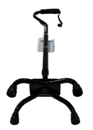 Complete Medical Mobility Products Quad Cane, Small Base, Black by Blue Jay Brand