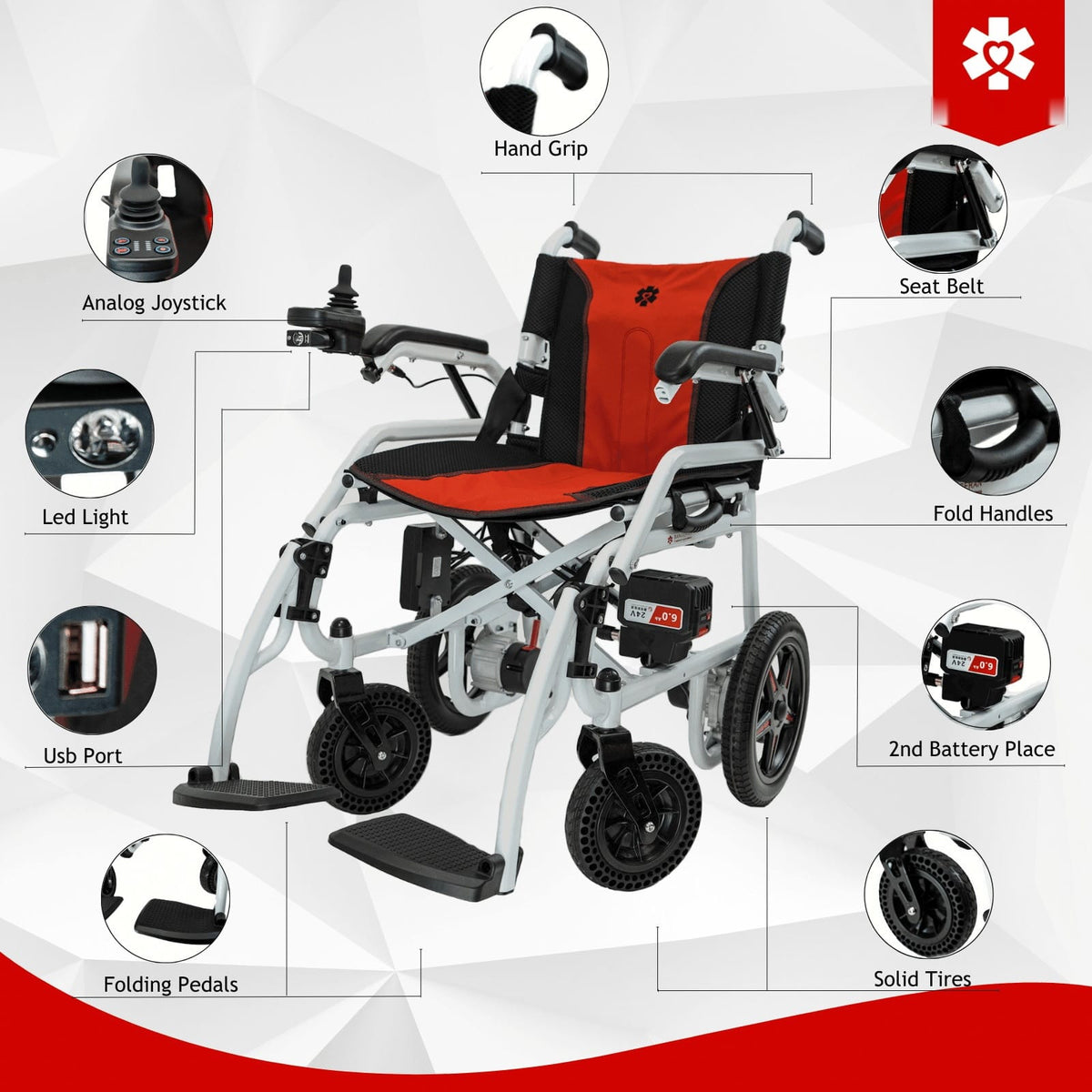 Fold & Travel Mobility Electric Wheelchair Phoenix