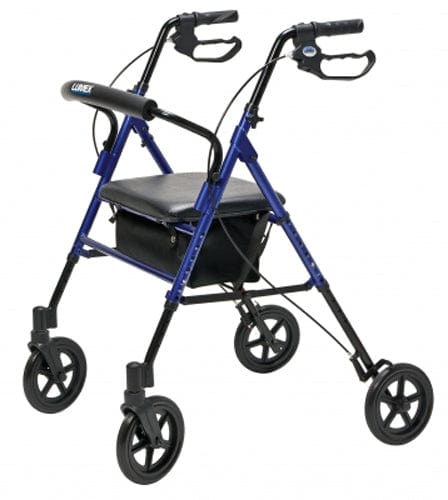Complete Medical Mobility Products Set n' Go Wide Rollator Ht Adj Blue