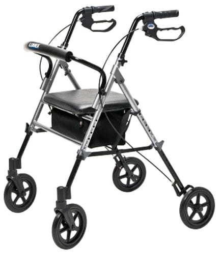 Complete Medical Mobility Products Set n' Go Wide Rollator Ht Adj Silver