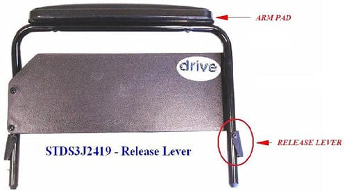 Complete Medical Wheelchairs & Accessories Full Arm only, Right side, for Cruiser III Wheelchairs