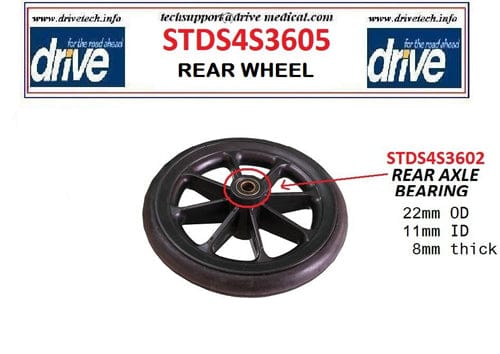 Complete Medical Wheelchairs & Accessories Rear Wheel for 10950BSV,1each