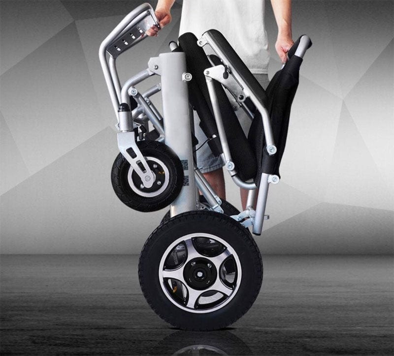Fold and Travel Electric Wheelchair Electric Wheelchair with Remote Control Transport Folding Air Travel Power Wheelchair 19" Wide Seat
