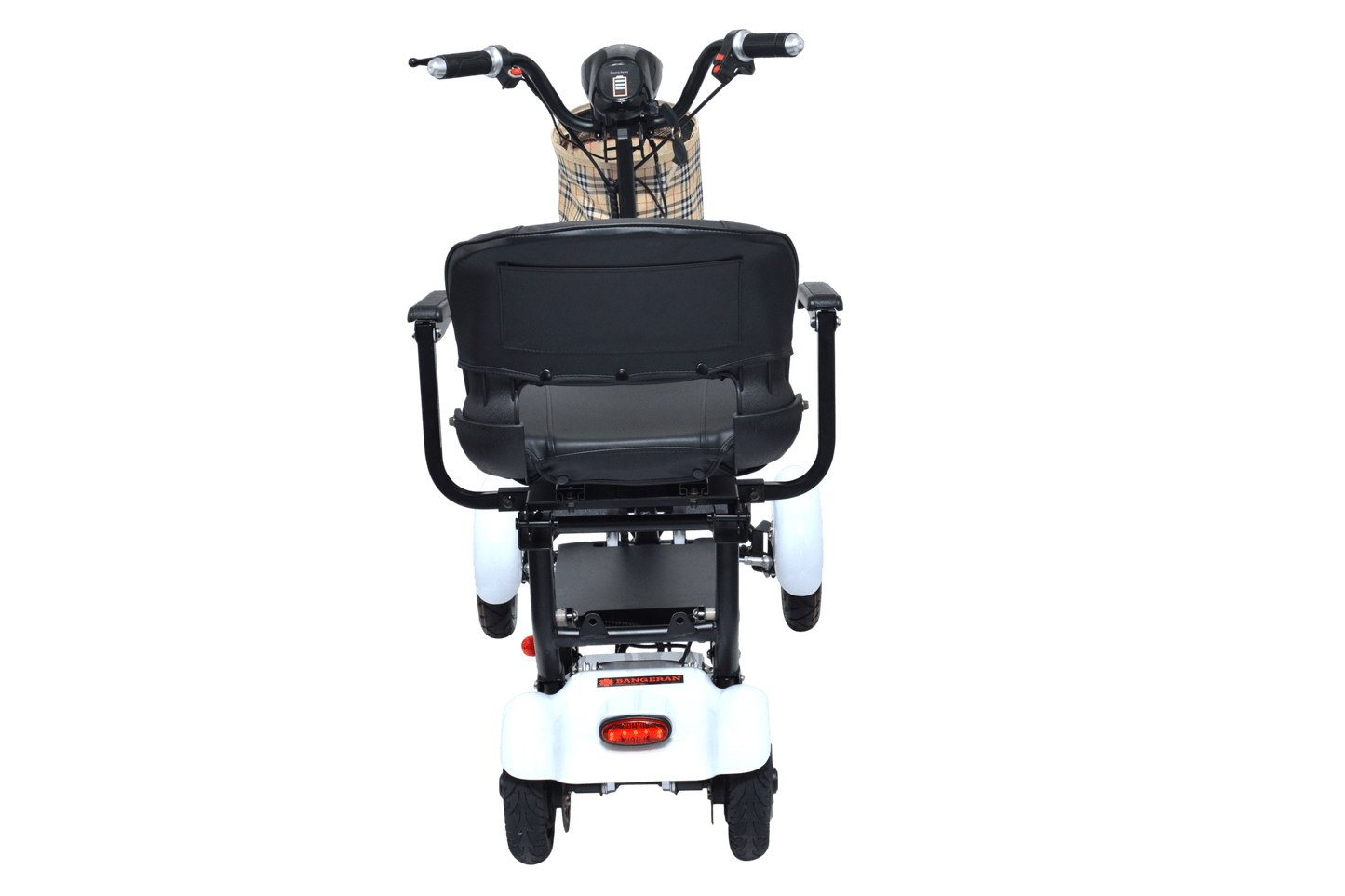 Fold & Travel Mobility Mobility Scooter Foldable Mobility Scooter Cruiser City Hopper 4 Wheel Scooter Medical Mobility Big Seat ( WHITE )