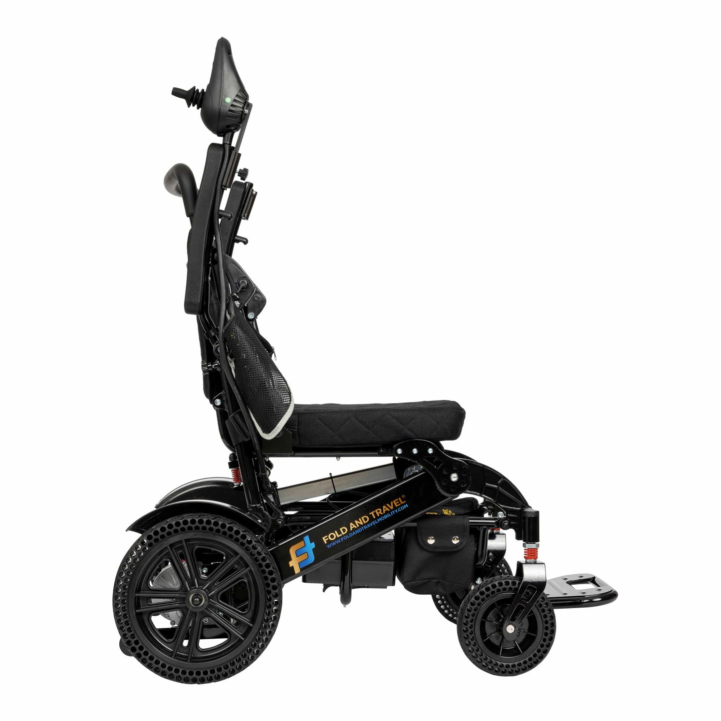 Fold and Travel Electric Wheelchair Fold And Travel Auto Folding Electric Wheelchair Power Wheel Chair BLACK