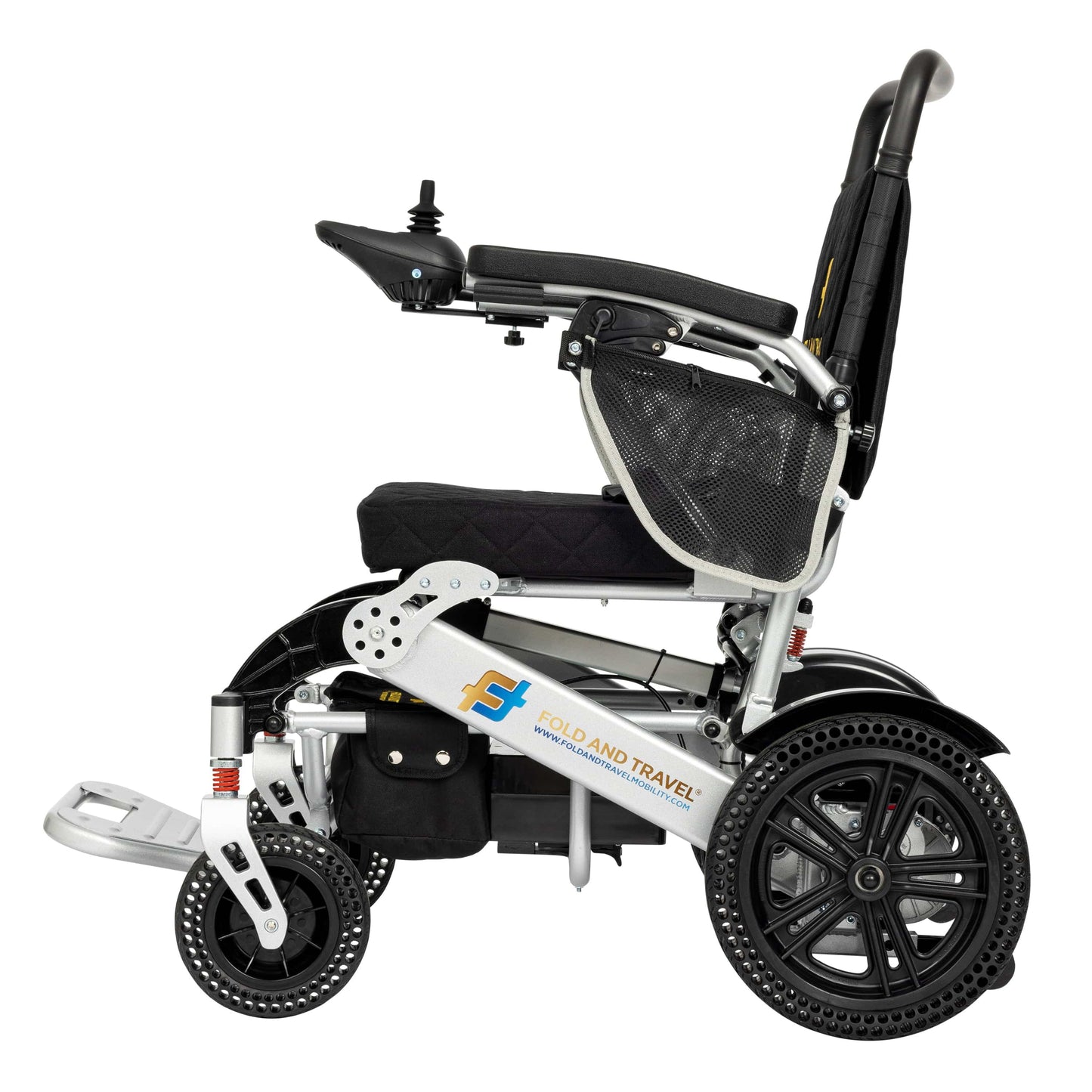 Fold and Travel Electric Wheelchair SILVER Fold And Travel Auto Folding Electric Wheelchair Power Wheel Chair BLACK