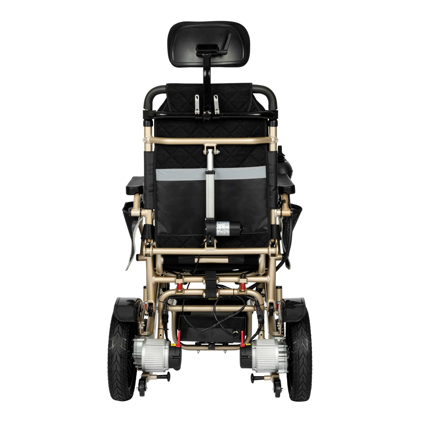 Fold and Travel Electric Wheelchair Fold And Travel Auto Recline Electric Wheelchair Lightweight Power Wheel Chair GOLD
