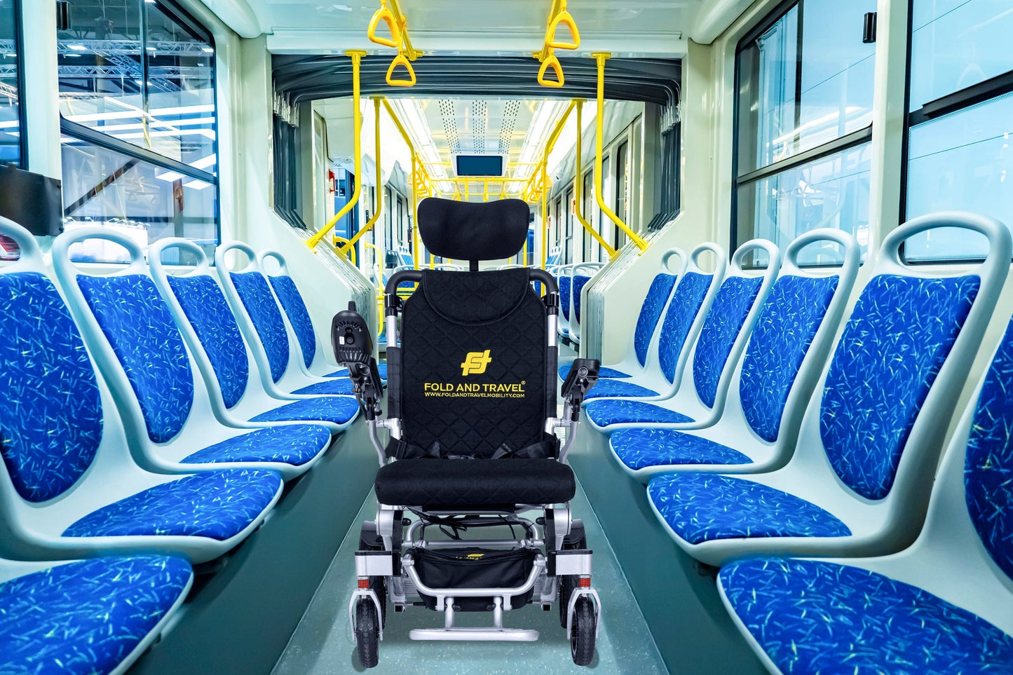 Fold and Travel Electric Wheelchair Fold And Travel Auto Recline Electric Wheelchair Lightweight Power Wheel Chair GOLD