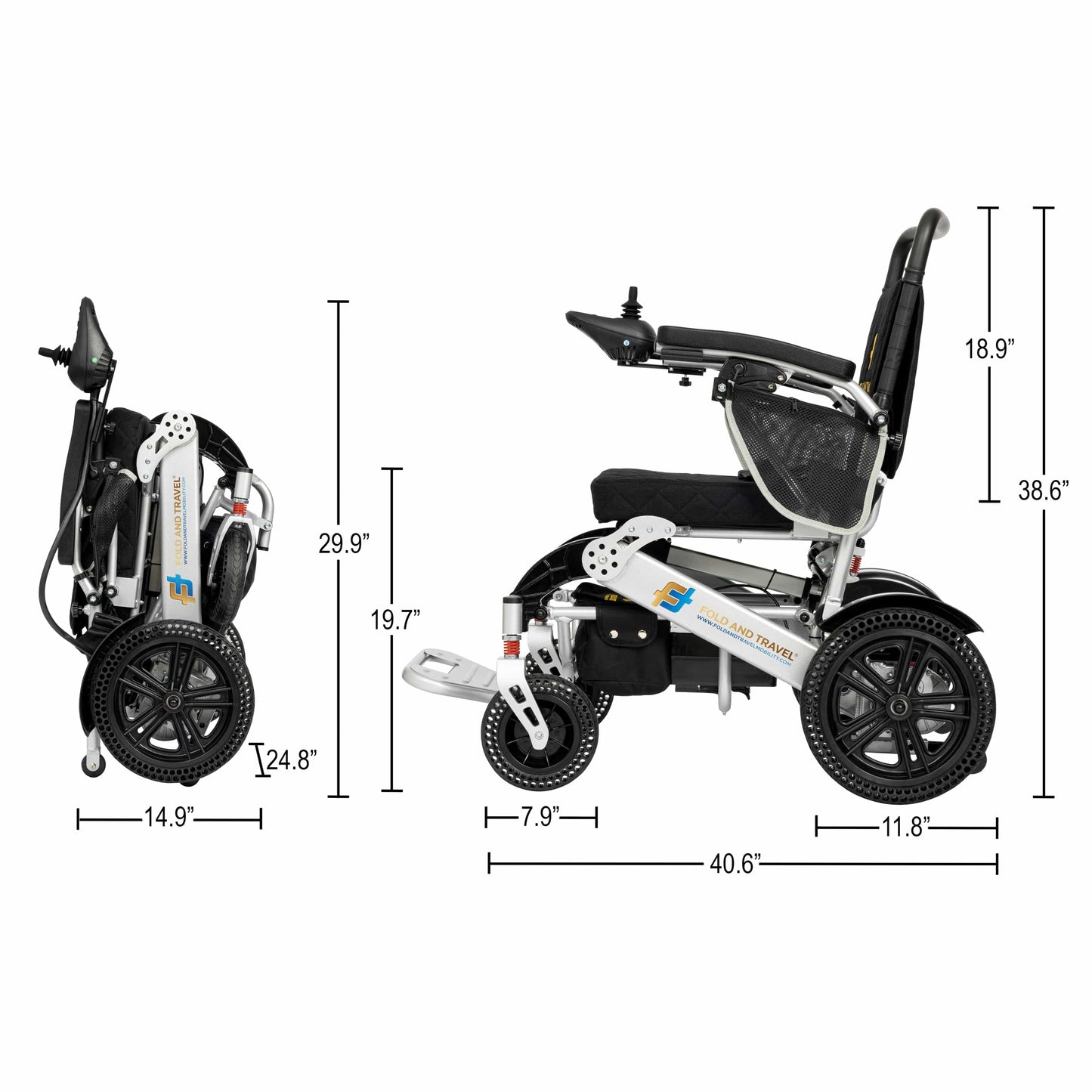 Fold and Travel Electric Wheelchair Fold And Travel Auto Folding Electric Wheelchair Power Wheel Chair BLACK