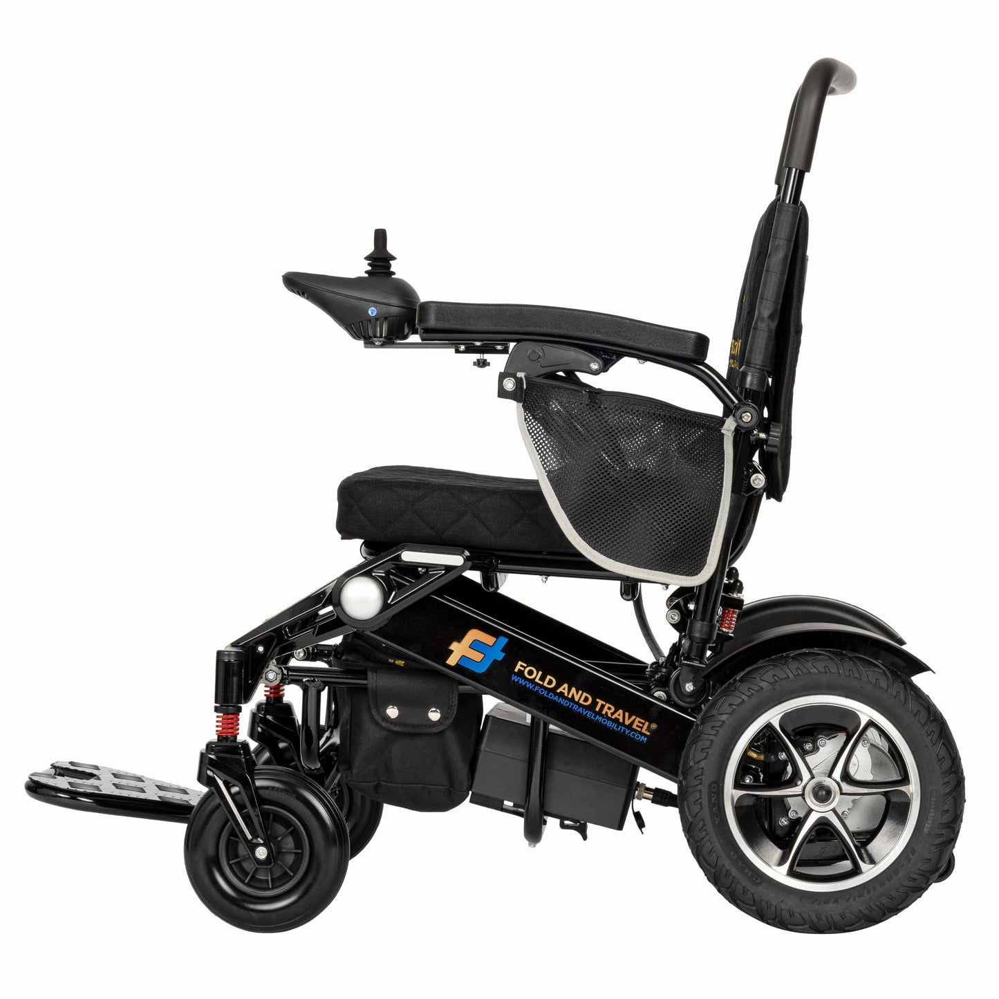 Fold & Travel Mobility Electric Wheelchair BLACK Premium Remote Control Electric Wheelchair Power Wheel chair SILVER