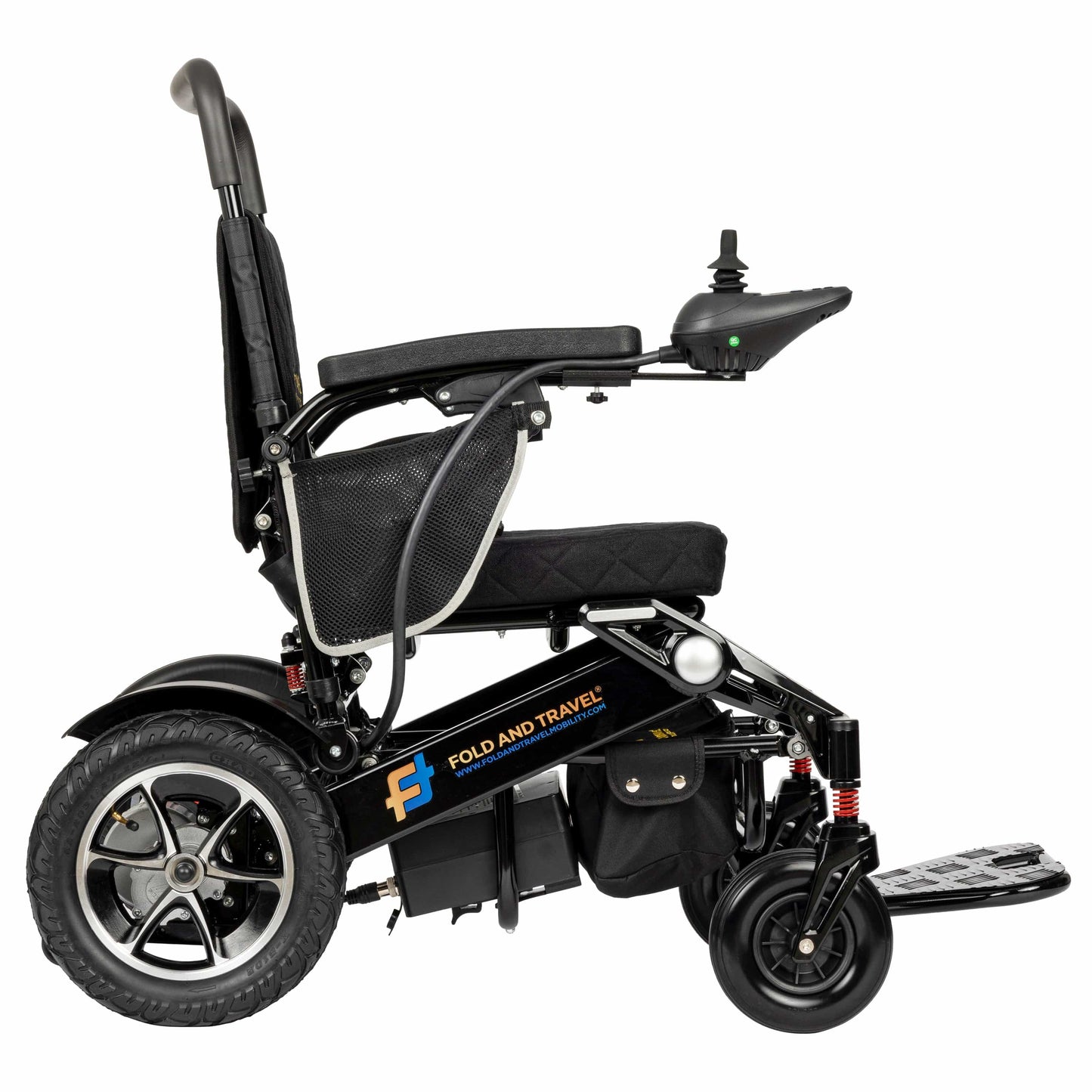Fold & Travel Mobility Electric Wheelchair Premium Remote Control Electric Wheelchair Power Wheel chair BLACK
