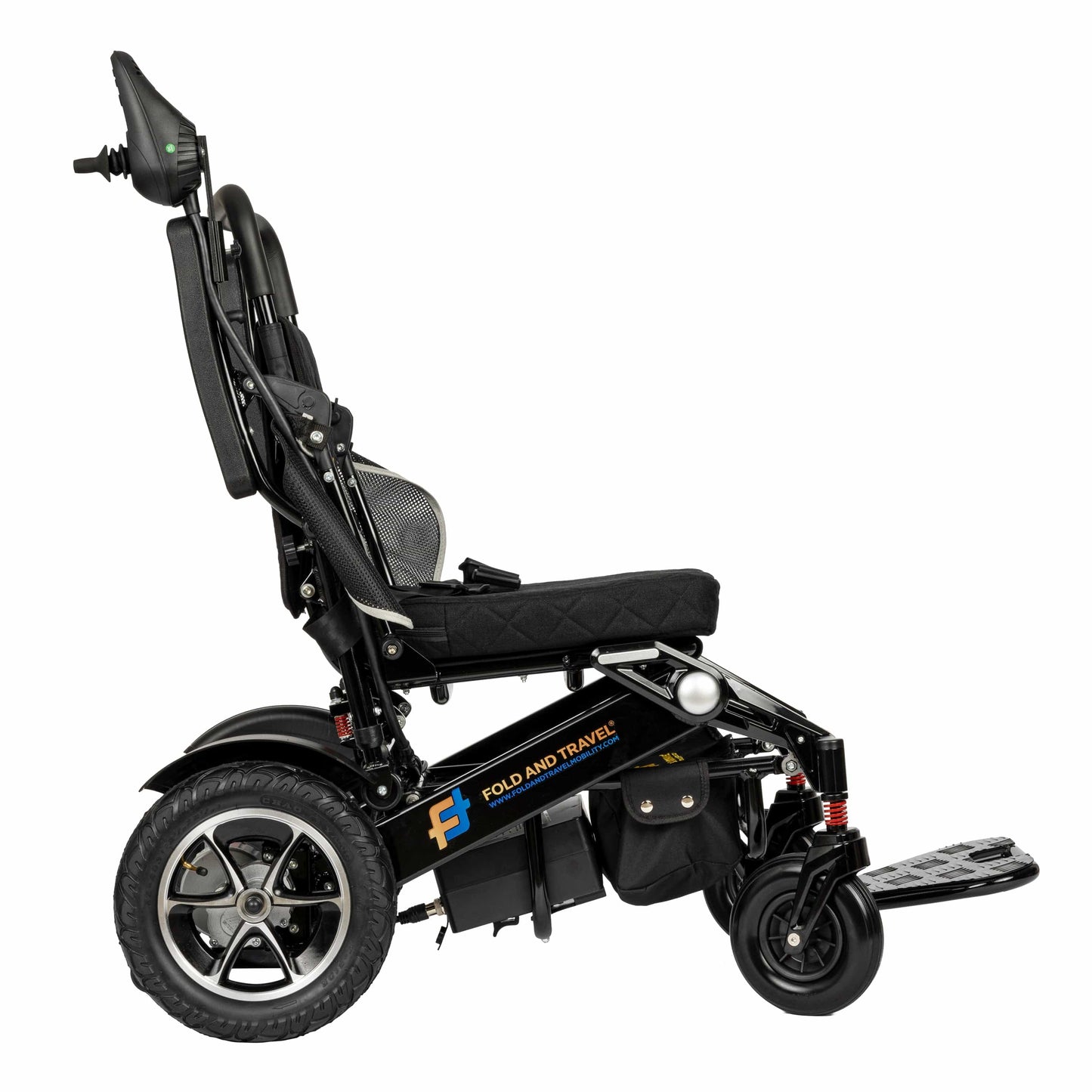 Fold & Travel Mobility Electric Wheelchair Premium Remote Control Electric Wheelchair Power Wheel chair BLACK