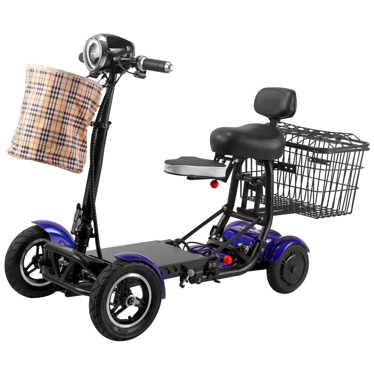 Fold & Travel Mobility Mobility Scooter Electric Mobility Scooter Cruiser City Hopper 3 Wheel 4 Wheel Scooter Medical ( BLUE )