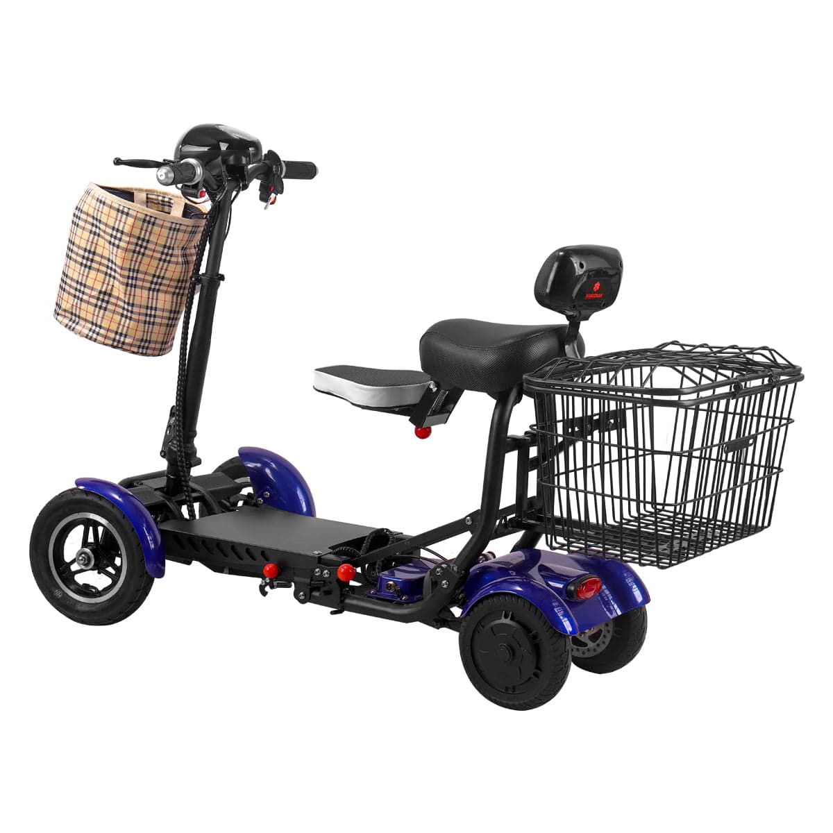 Fold & Travel Mobility Mobility Scooter Electric Mobility Scooter Cruiser City Hopper 3 Wheel 4 Wheel Scooter Medical ( BLUE )