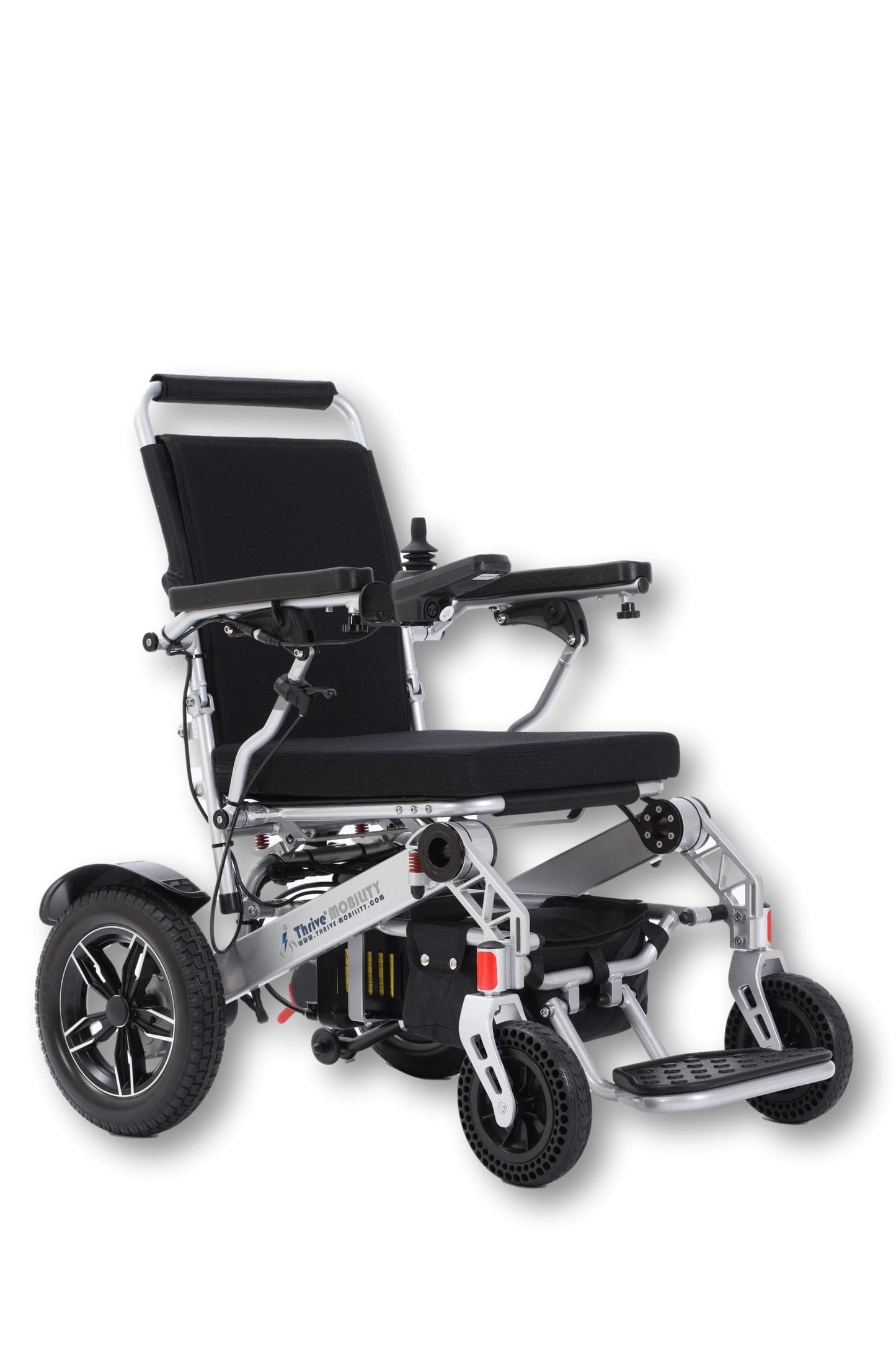 Fold and Travel Electric Wheelchair Thrive Mobility Reclining Electric Wheelchair Lightweight Power Wheel Chair RED