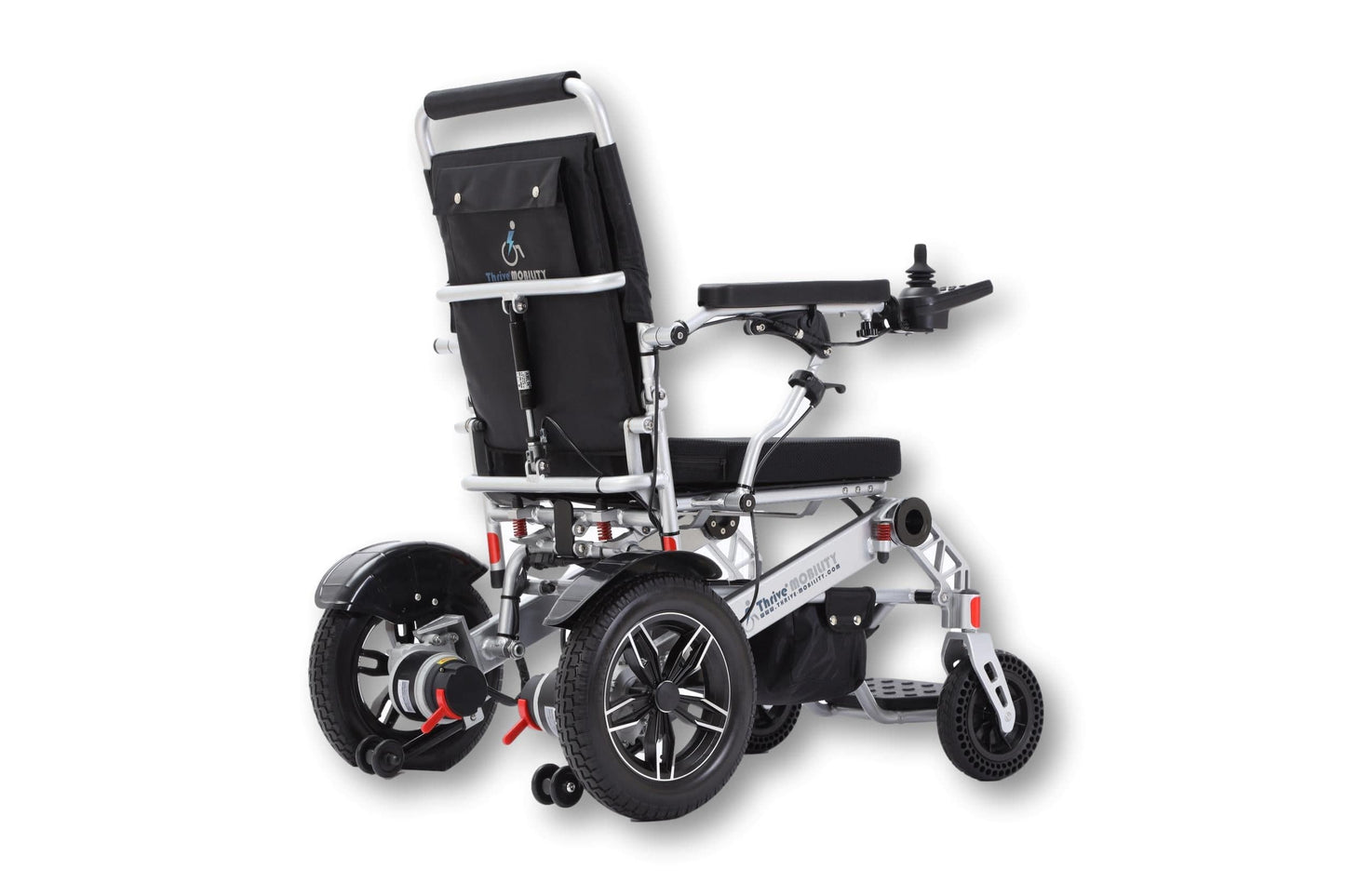 Fold and Travel Electric Wheelchair Thrive Mobility Reclining Electric Wheelchair Lightweight Power Wheel Chair RED