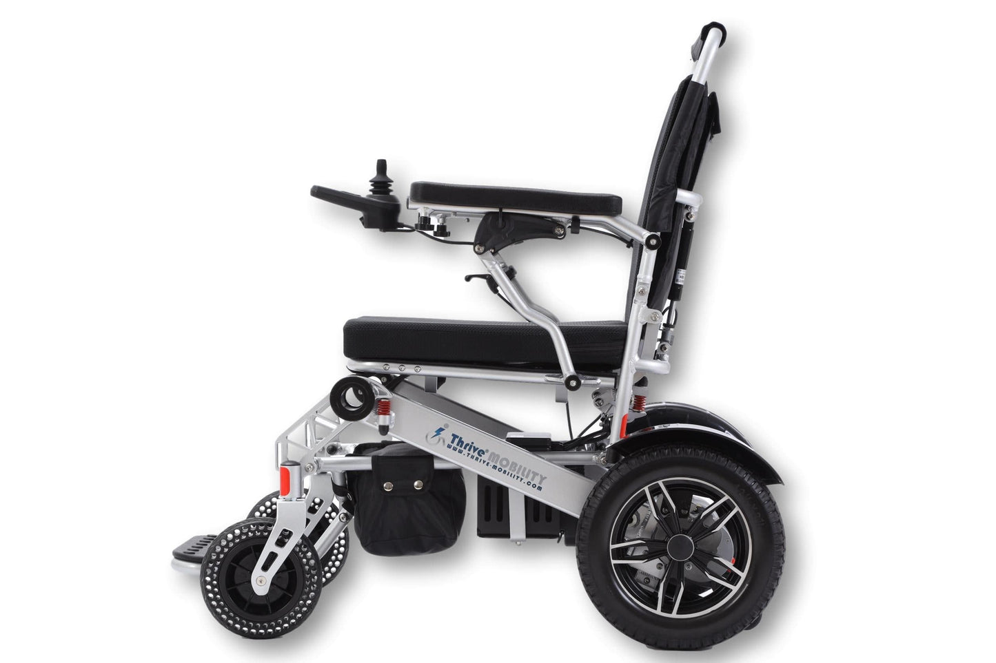 Fold and Travel Electric Wheelchair Thrive Mobility Reclining Electric Wheelchair Lightweight Power Wheel Chair RED