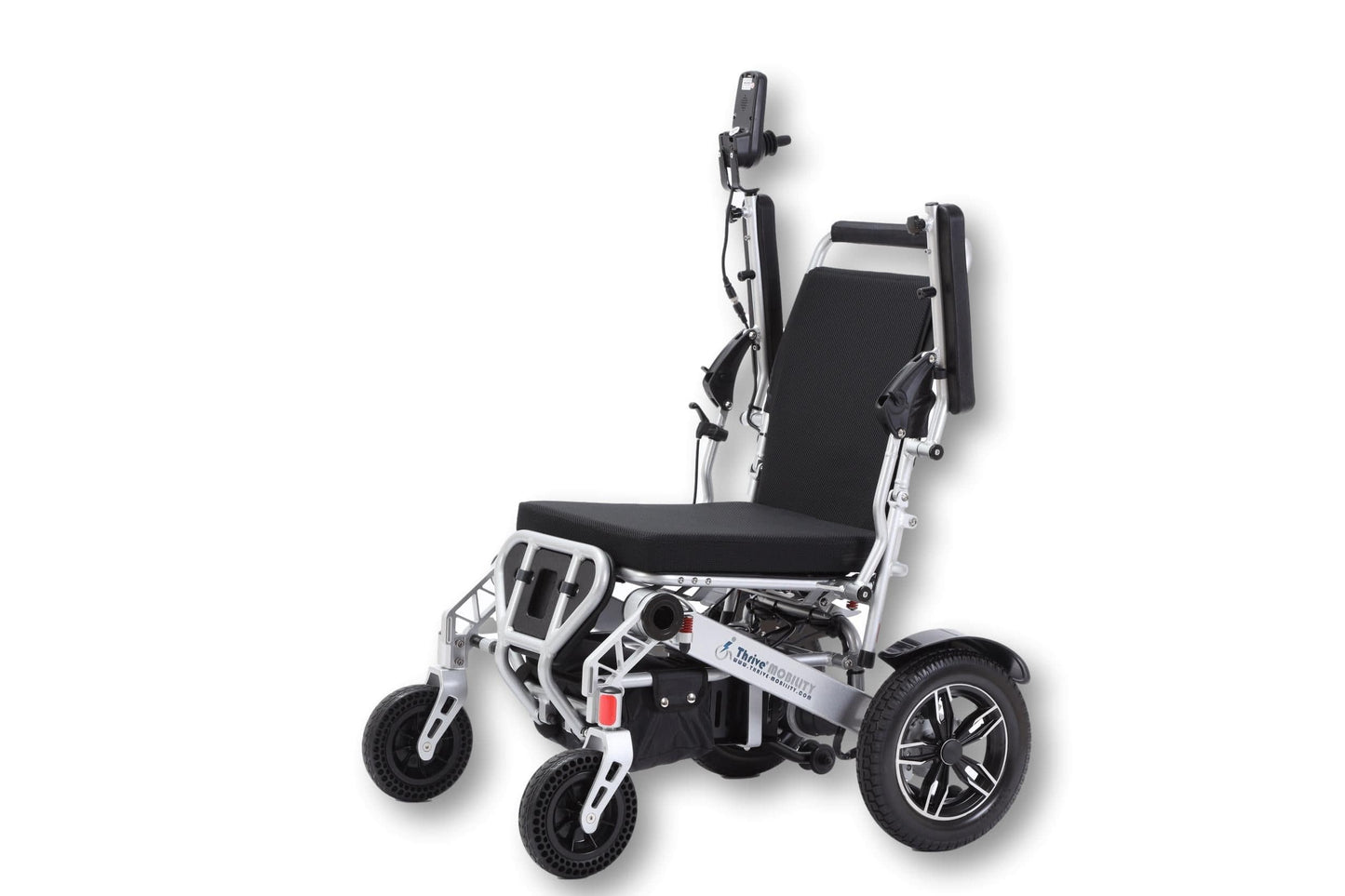 Fold and Travel Electric Wheelchair Thrive Mobility Reclining Electric Wheelchair Lightweight Power Wheel Chair RED