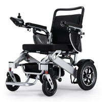 Fold and Travel Electric Wheelchair Electric Wheelchair Silver, Black Seat Premium Lightweight