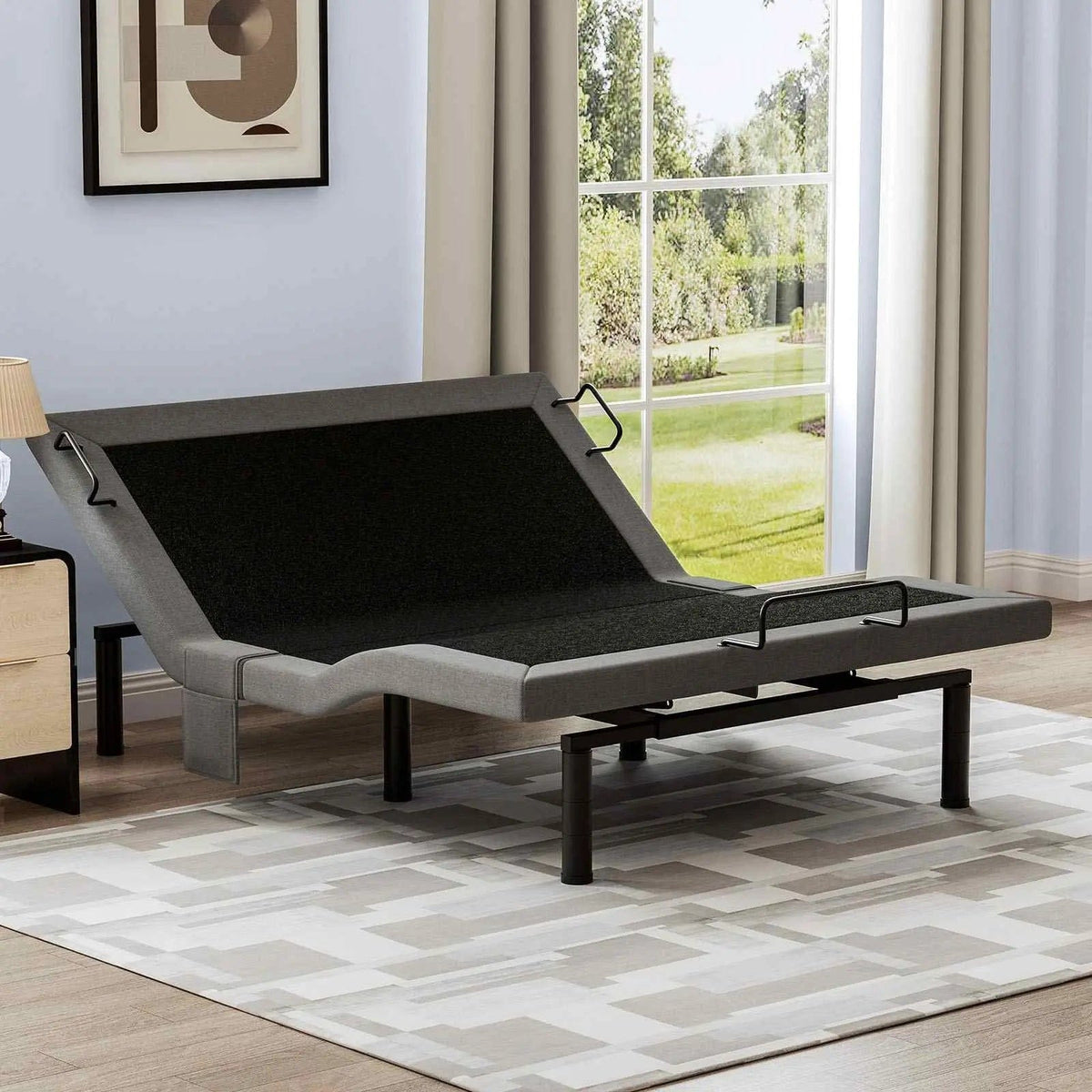 Fold & Travel Mobility Queen Adjustable Bed Frame with Zero Gravity and Wireless Remote