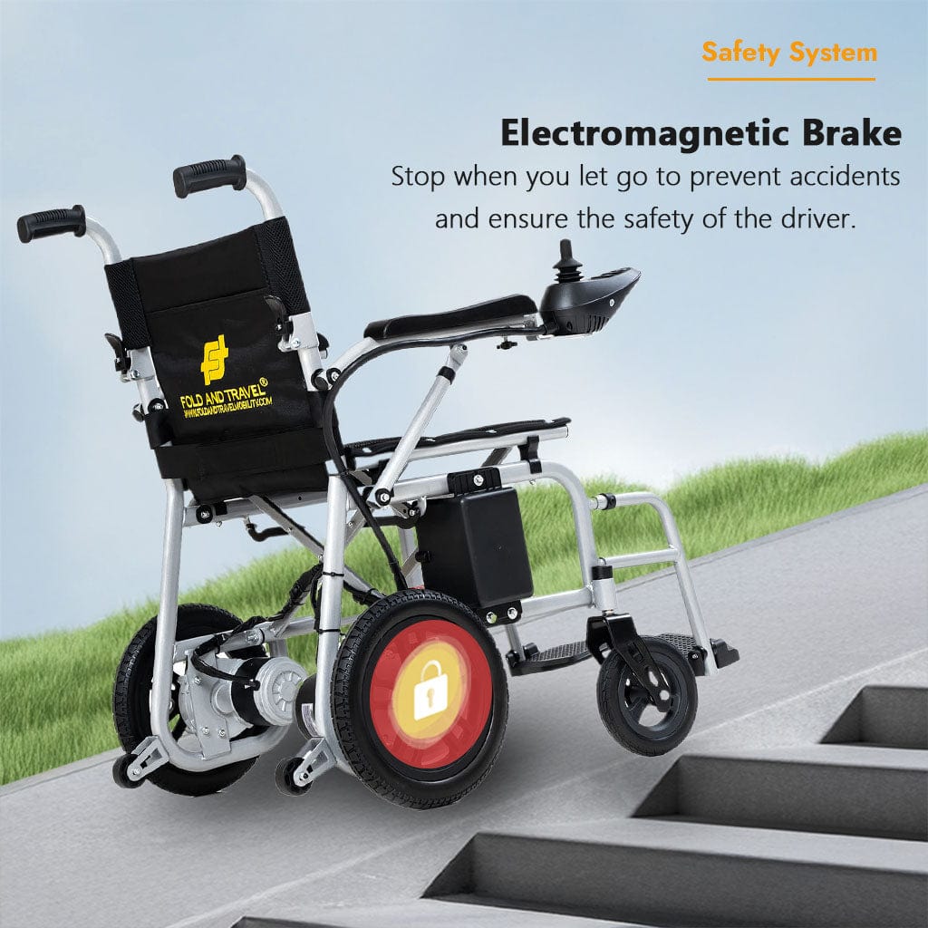 Fold & Travel Mobility Electric Wheelchair Lightweight Foldable Electric Wheelchair Portable Economic