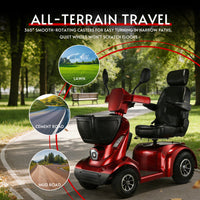 Fold & Travel Mobility WHEELCHAIR NINA Heavy-Duty All-Terrain Mobility Scooter – Dual Battery, Long Range, 800W Power