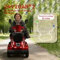 Fold & Travel Mobility NINA Heavy-Duty All-Terrain Mobility Scooter – Dual Battery, Long Range, 800W Power