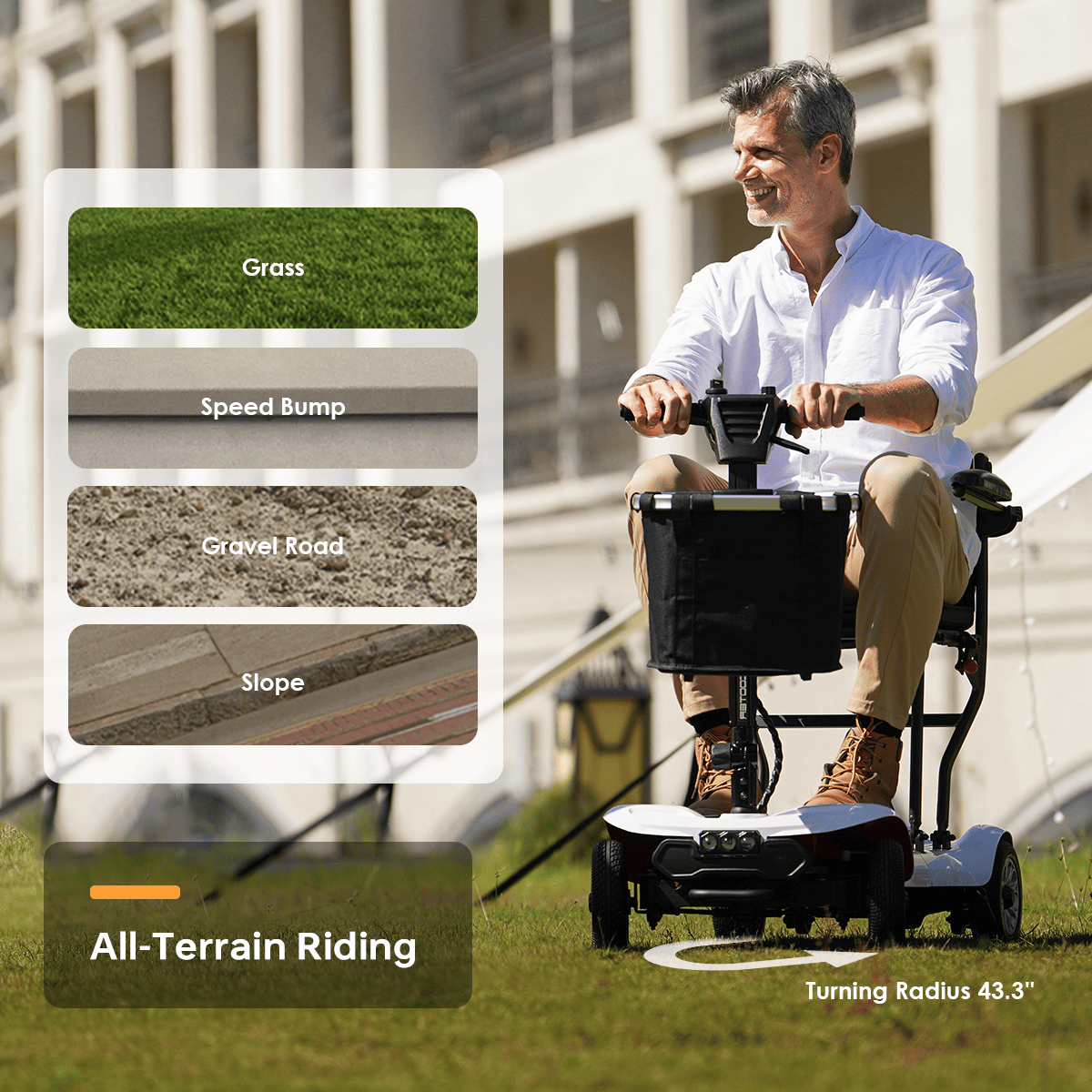 Fold & Travel Mobility Mobility Scooter Certified Refurbished Mobility Scooter D3 – Lightweight