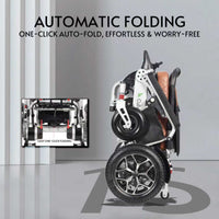 Fold & Travel Mobility WHEELCHAIR WOLF Remote- One Click Automatic Fold and Unfold (500W Motor Power) , Longer Range
