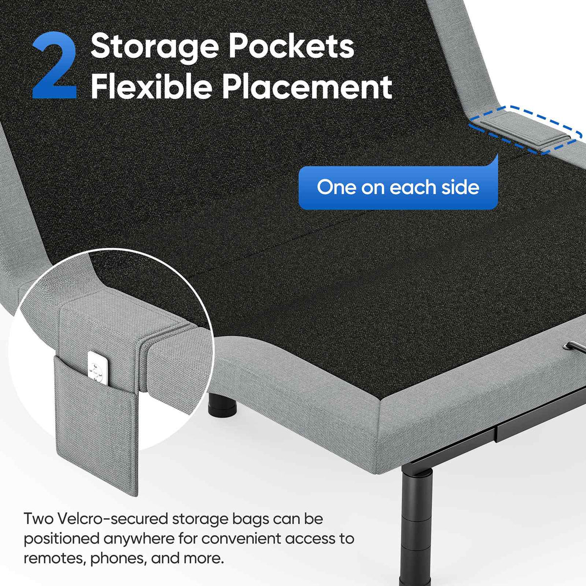 Fold & Travel Mobility Queen Adjustable Bed Frame with Zero Gravity and Wireless Remote