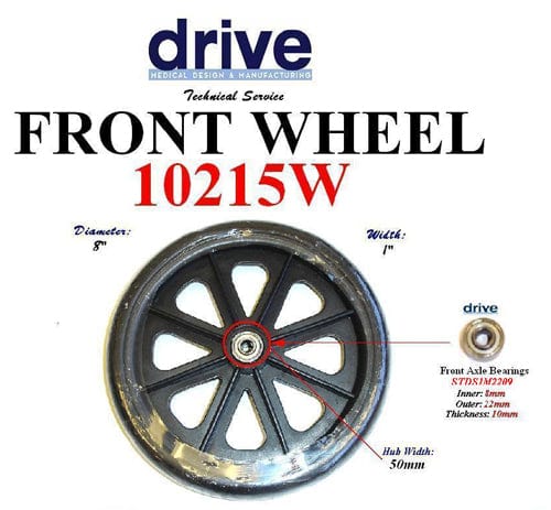 Complete Medical Mobility Products Wheel for 11053 Rollators and 10968 Wheelchairs