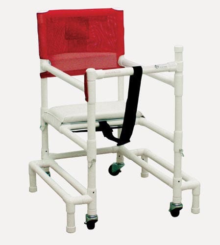 Complete Medical Mobility Products Walker PVC w/Ht Adj Arms & Seat-Standard w/Outriggers