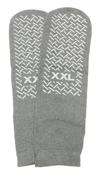 Complete Medical Aids to Daily Living Slipper Socks; XXL Grey Pair Men's 12-13