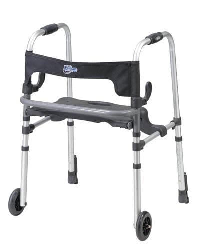 Complete Medical Mobility Products Clever-Lite Walker w/Seat & Push-Down Brakes