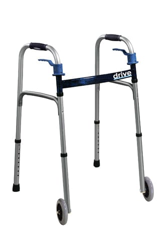 Complete Medical Mobility Products Walker Folding Trigger Release Adult with 5" Wheels (Drive)