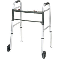 Complete Medical Mobility Products Folding Walker w/5" Wheels Adult--(ProBasic), Case/4