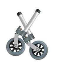 Complete Medical Mobility Products Comb. Swivel/Fixed Wheels 5" w/Lock & Rear Glides (pr)