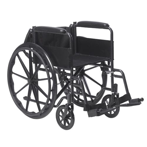 Complete Medical Wheelchairs & Accessories Wheelchair 18" w/Fixed Full Arms & Swingaway Det Footrests