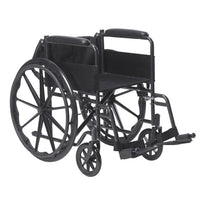 Complete Medical Wheelchairs & Accessories Wheelchair 18" w/Fixed Full Arms & Swingaway Det Footrests