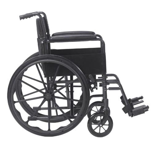Complete Medical Wheelchairs & Accessories Wheelchair 18" w/Fixed Full Arms & Swingaway Det Footrests