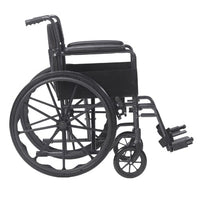 Complete Medical Wheelchairs & Accessories Wheelchair 18" w/Fixed Full Arms & Swingaway Det Footrests