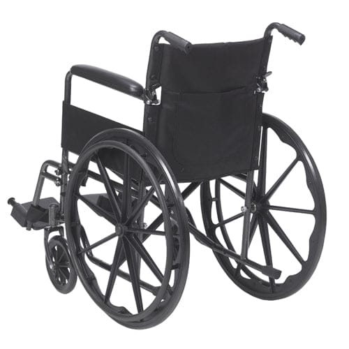 Complete Medical Wheelchairs & Accessories Wheelchair 18" w/Fixed Full Arms & Swingaway Det Footrests
