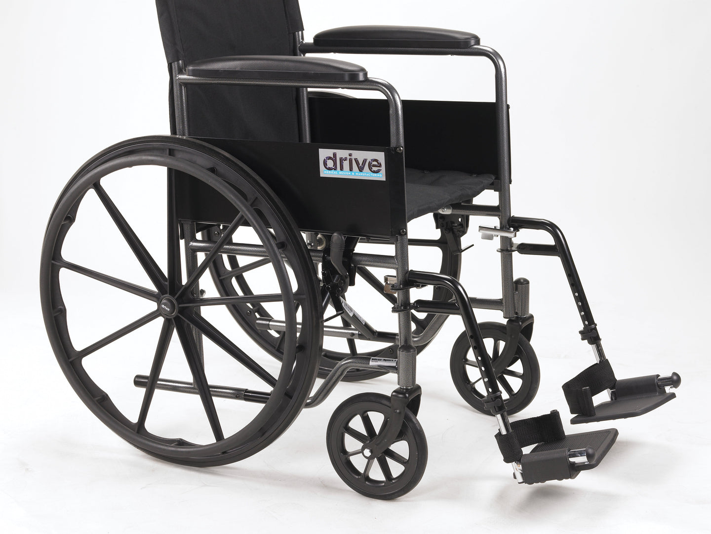 Complete Medical Wheelchairs & Accessories Wheelchair 18" w/Fixed Full Arms & Swingaway Det Footrests