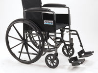 Complete Medical Wheelchairs & Accessories Wheelchair 18" w/Fixed Full Arms & Swingaway Det Footrests